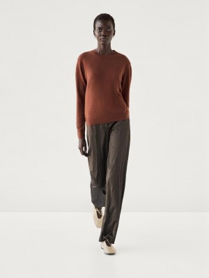Massimo Dutti Cashmere Knitted Women Jumpers Orange Brown | US-AE3984725