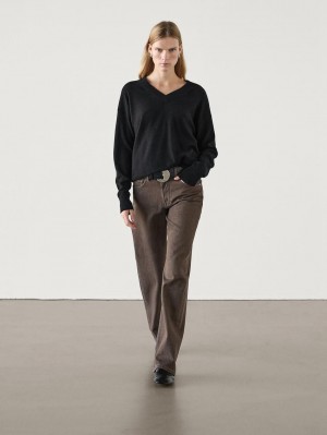 Massimo Dutti Cashmere Women Jumpers Black | US-PA8374601