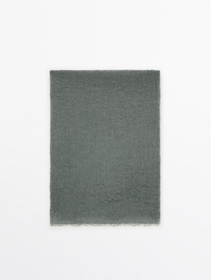 Massimo Dutti Cashmere Women Scarf Grey | US-UJ4135968