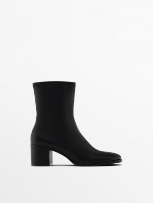 Massimo Dutti High-heel Women Ankle Boots Black | US-KQ1572034
