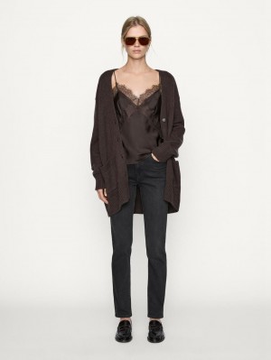 Massimo Dutti Mid-waist Skinny Fit Women Jeans Black | US-VB7892531