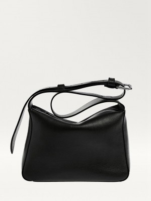 Massimo Dutti Nappa Leather Mini Women Shoulder Bag Black | US-MI1280453