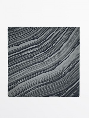 Massimo Dutti Printed Silk Women Scarf Grey | US-ZO9230185