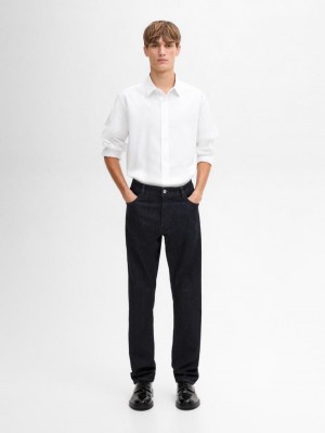 Massimo Dutti Regular-fit Cotton Men Shirts White | US-ZX4067231