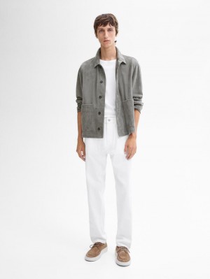 Massimo Dutti Relaxed-fit Men Jeans White | US-ZF6370145