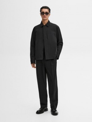 Massimo Dutti Short Stretch Men Jacket Black | US-ZW6594107