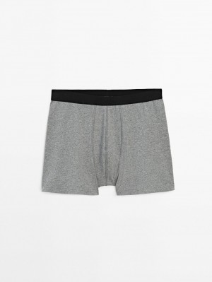 Massimo Dutti Waistband Men Underwear Grey | US-GI9167234