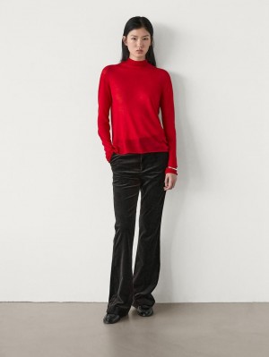 Massimo Dutti Wool Extra-fine Knit Women Sweater Red | US-MY5749086