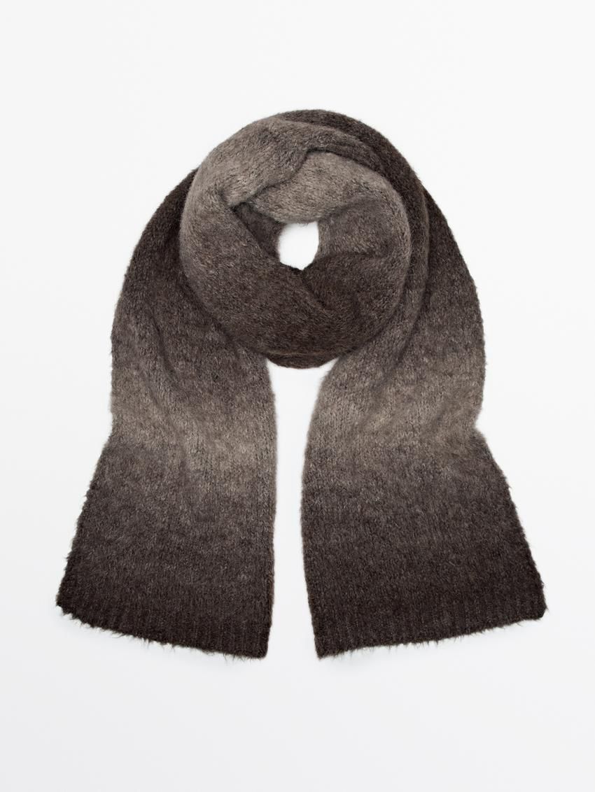 Massimo Dutti Alpaca Blend Women Scarf Dark Brown | US-XA3420716