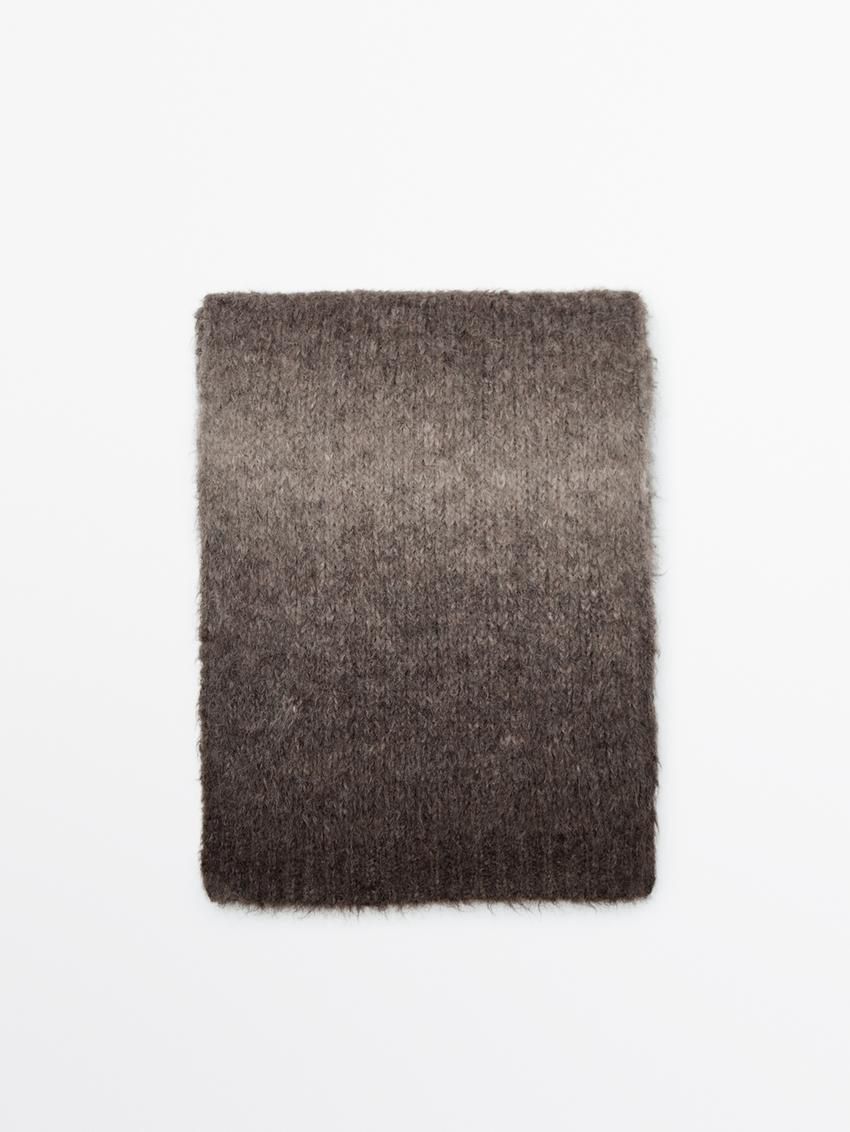 Massimo Dutti Alpaca Blend Women Scarf Dark Brown | US-XA3420716