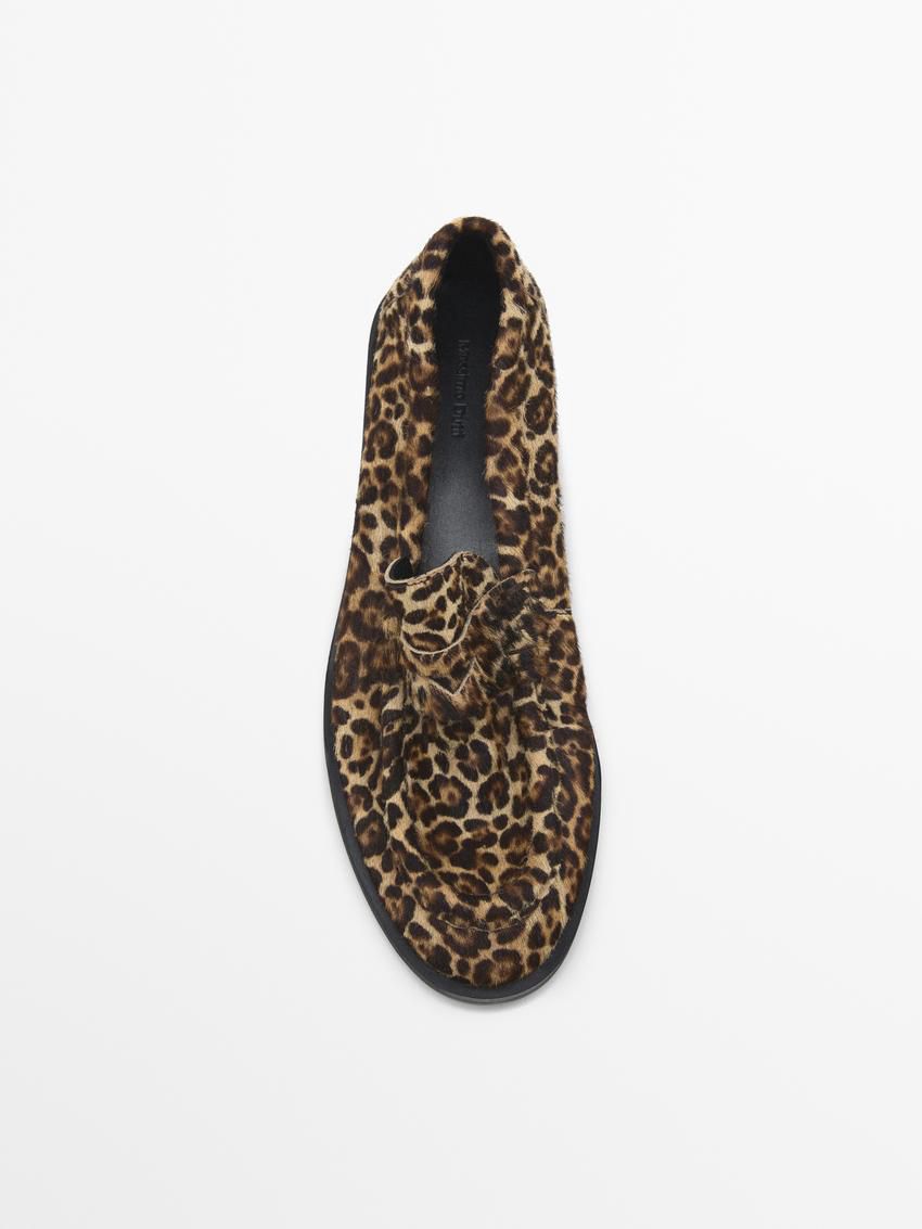 Massimo Dutti Animal Print Penny Women Loafers Leopard | US-MG9651023
