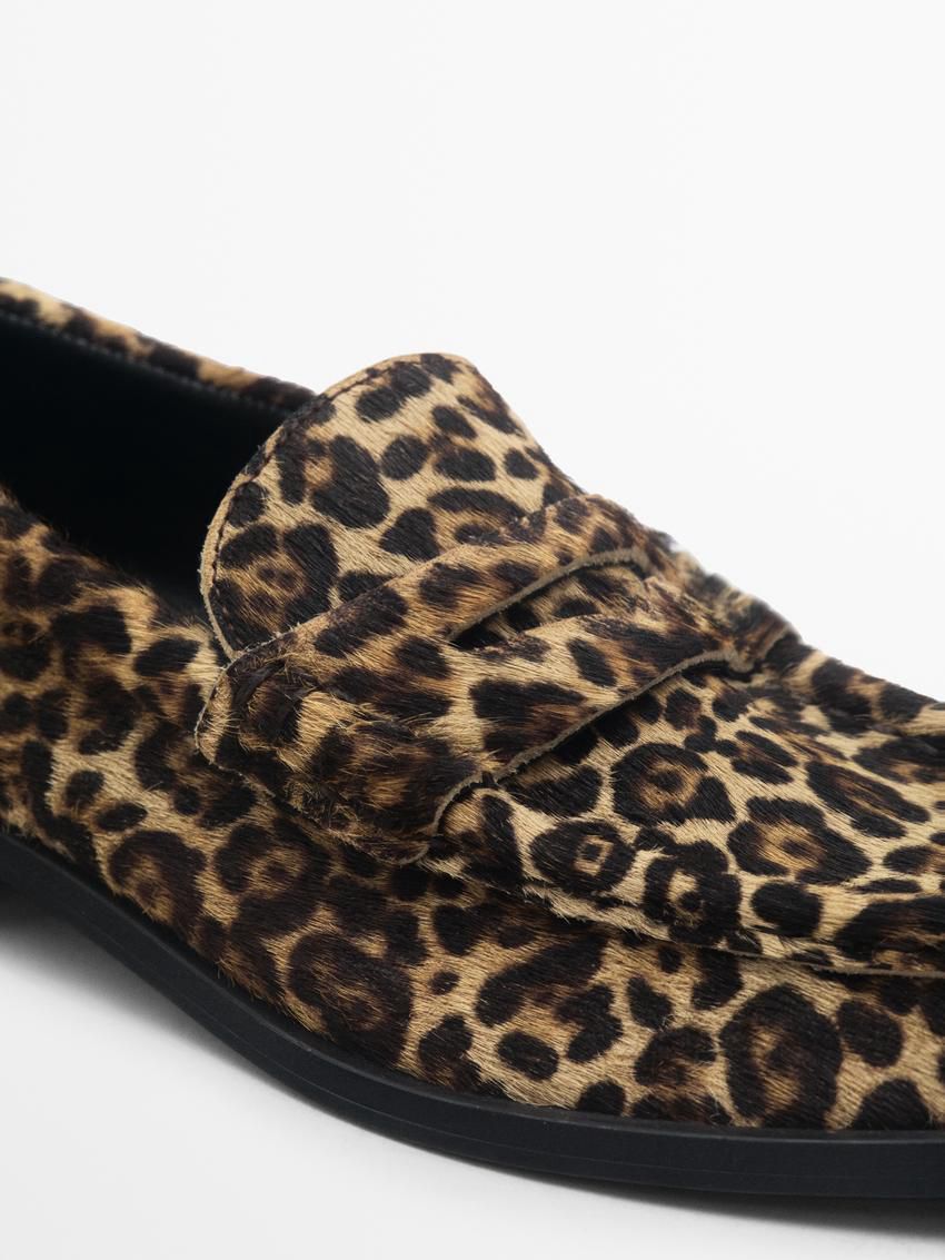 Massimo Dutti Animal Print Penny Women Loafers Leopard | US-MG9651023