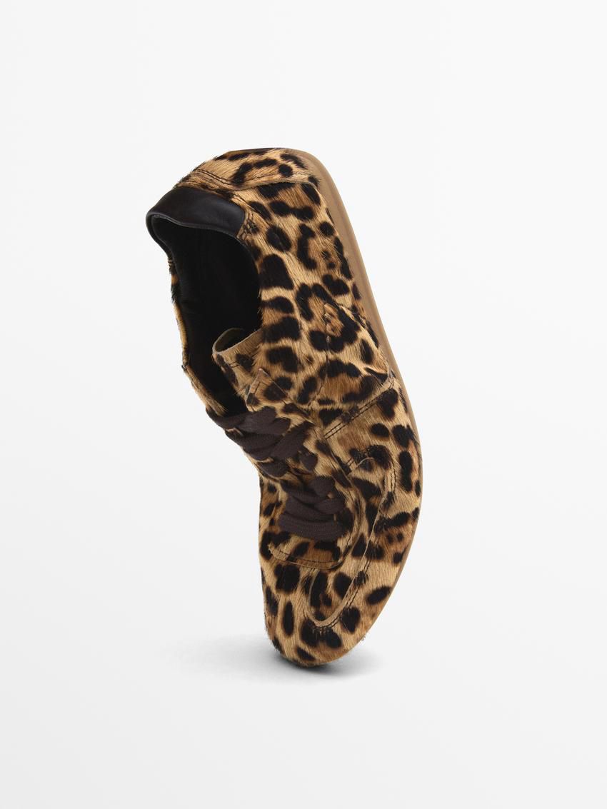 Massimo Dutti Animal Print Women Sneakers Leopard | US-QP0264371