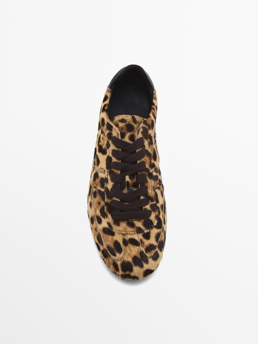 Massimo Dutti Animal Print Women Sneakers Leopard | US-QP0264371