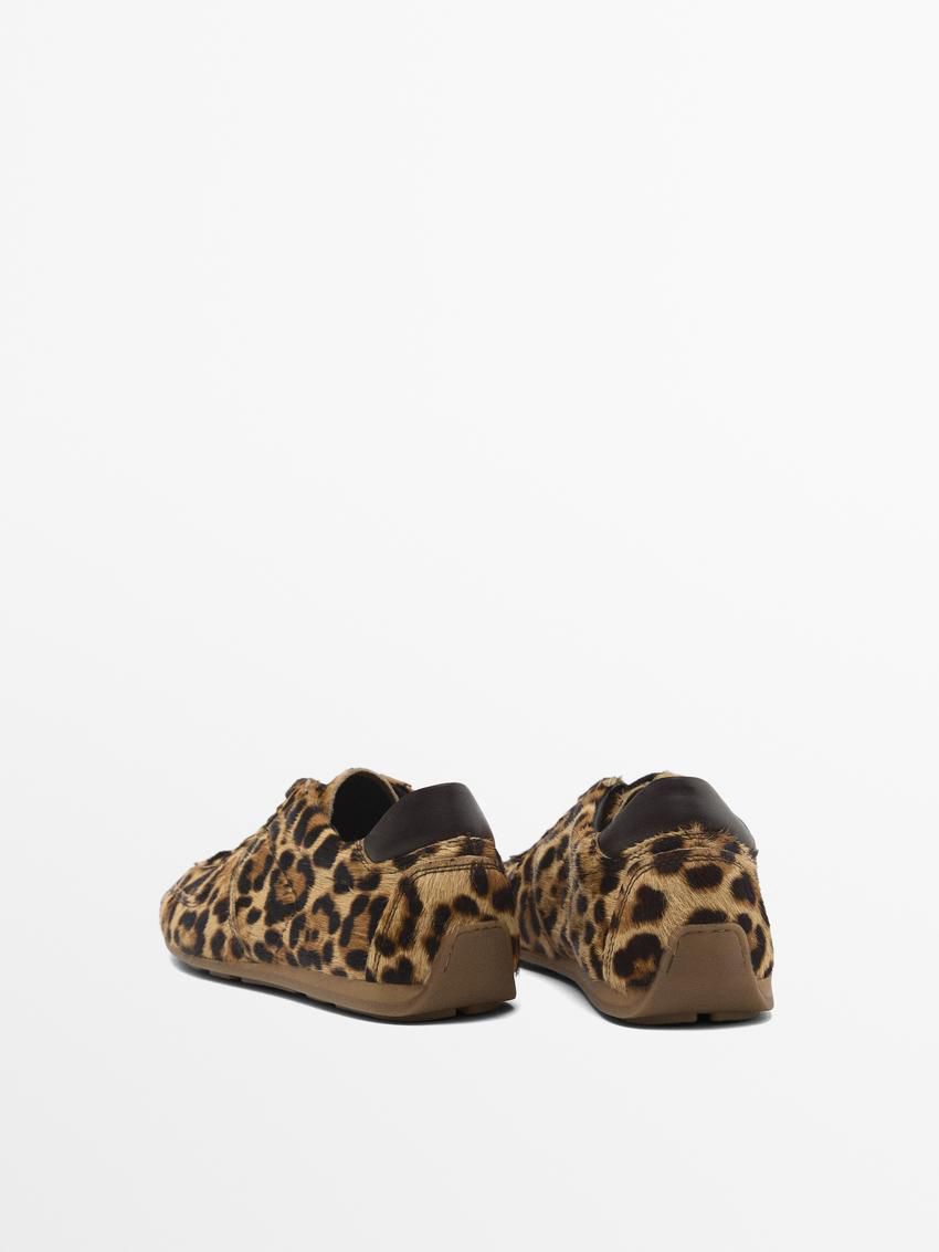Massimo Dutti Animal Print Women Sneakers Leopard | US-QP0264371