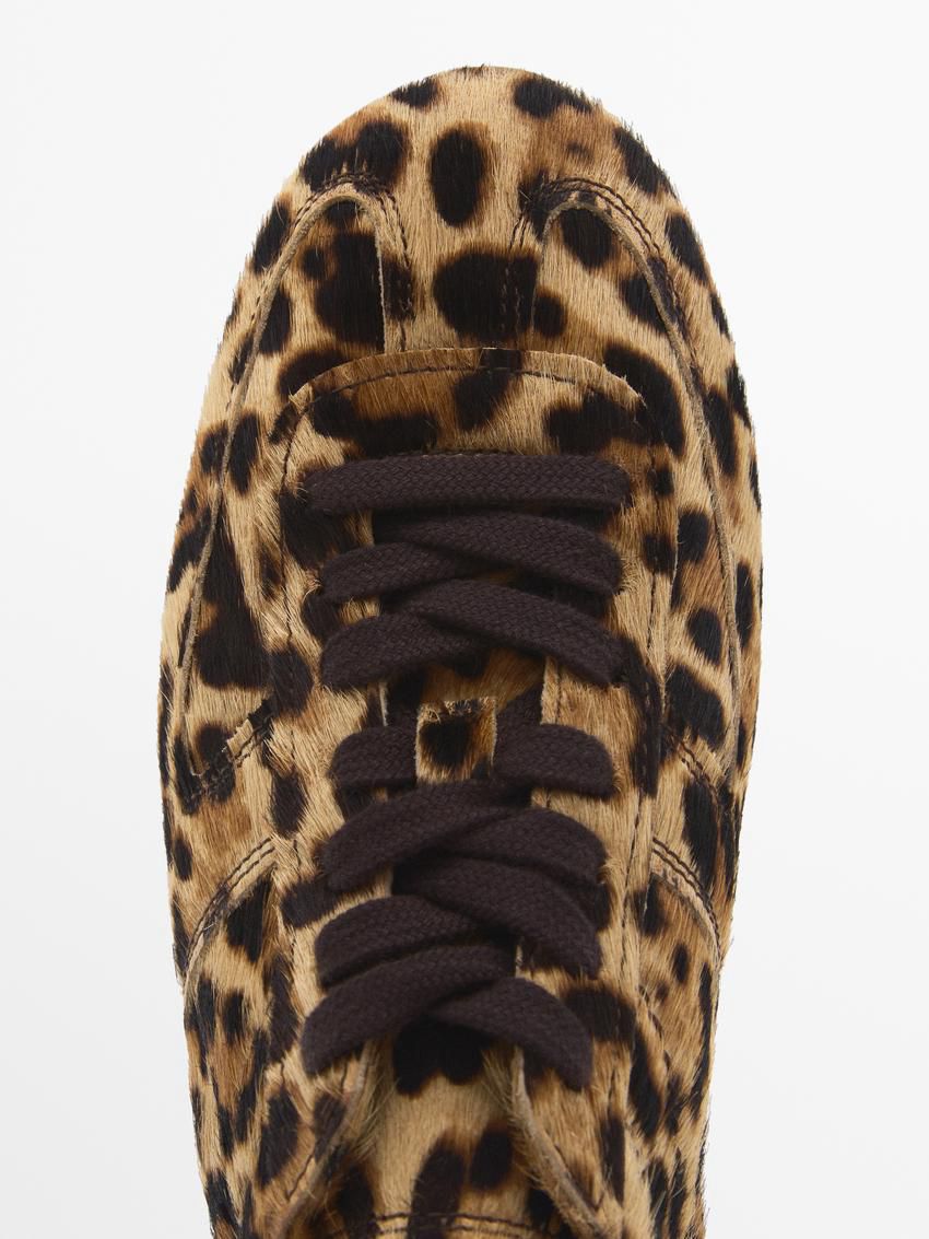 Massimo Dutti Animal Print Women Sneakers Leopard | US-QP0264371