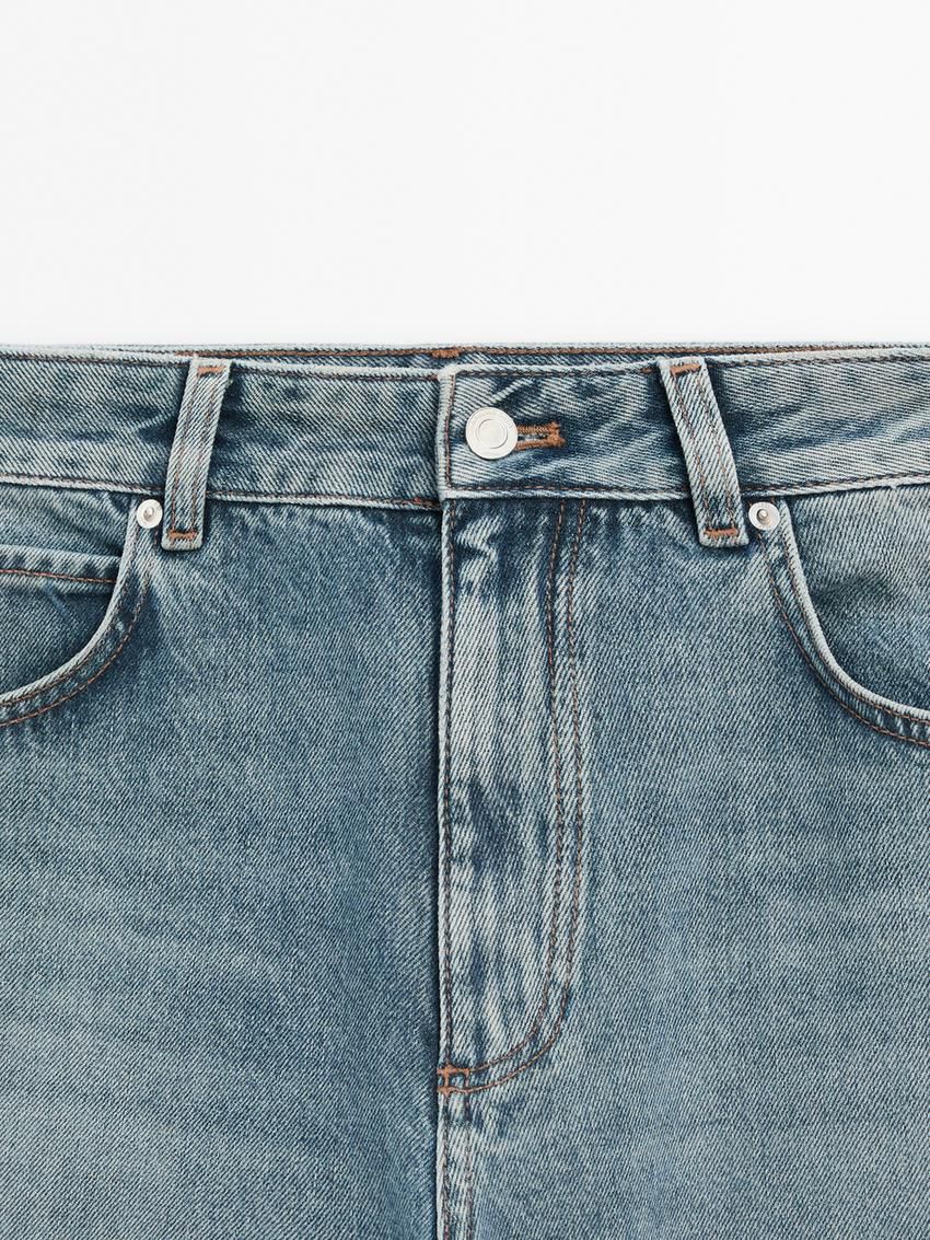 Massimo Dutti Barrel Fit Women Jeans Blue | US-WY2493568