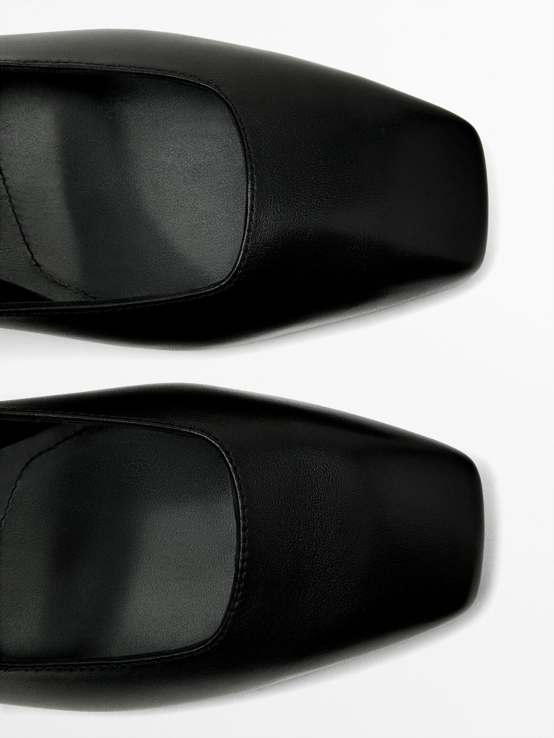 Massimo Dutti Buckle Women Ballet Flats Black | US-WN3597081