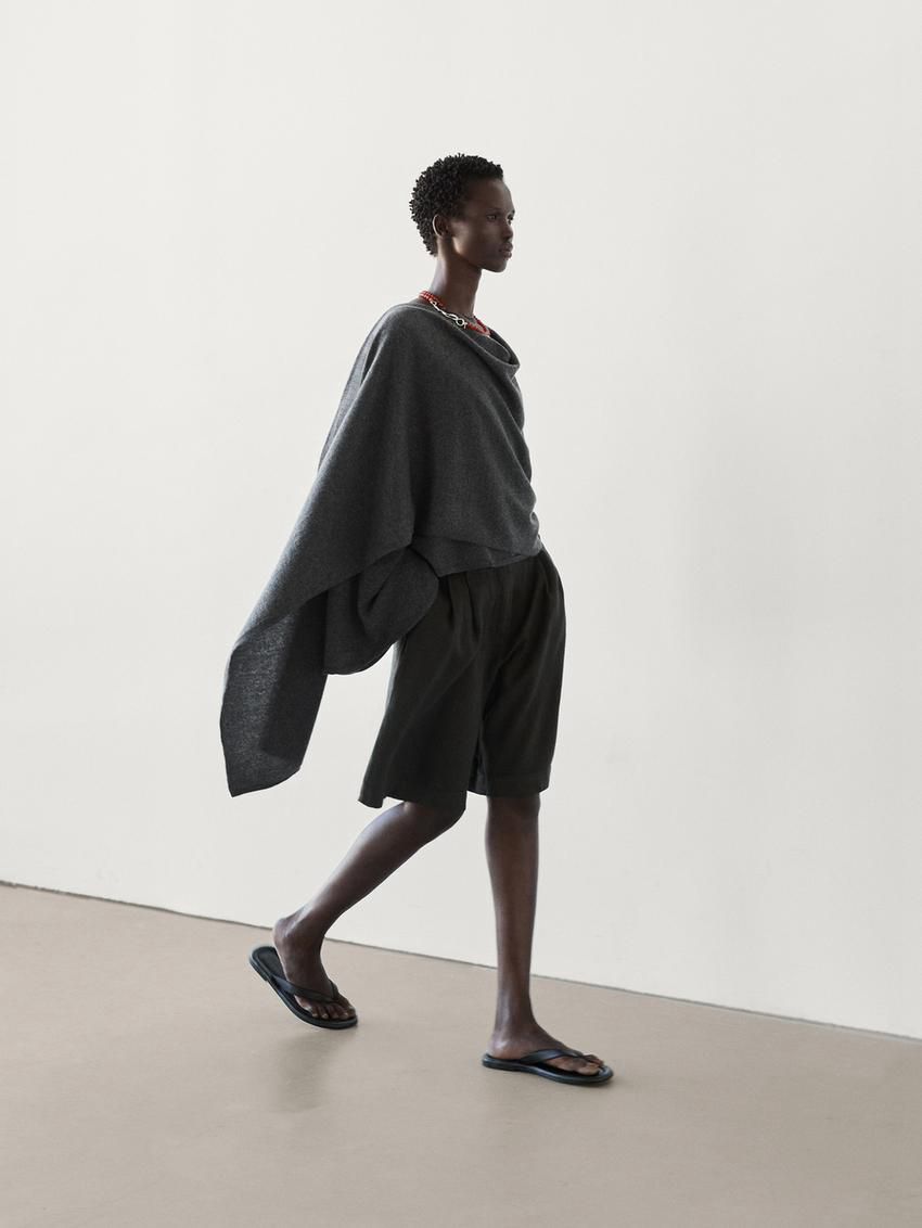 Massimo Dutti Cashmere Cape Women Sweater Dark Grey | US-IV4830162