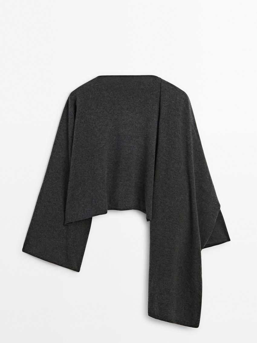 Massimo Dutti Cashmere Cape Women Sweater Dark Grey | US-IV4830162