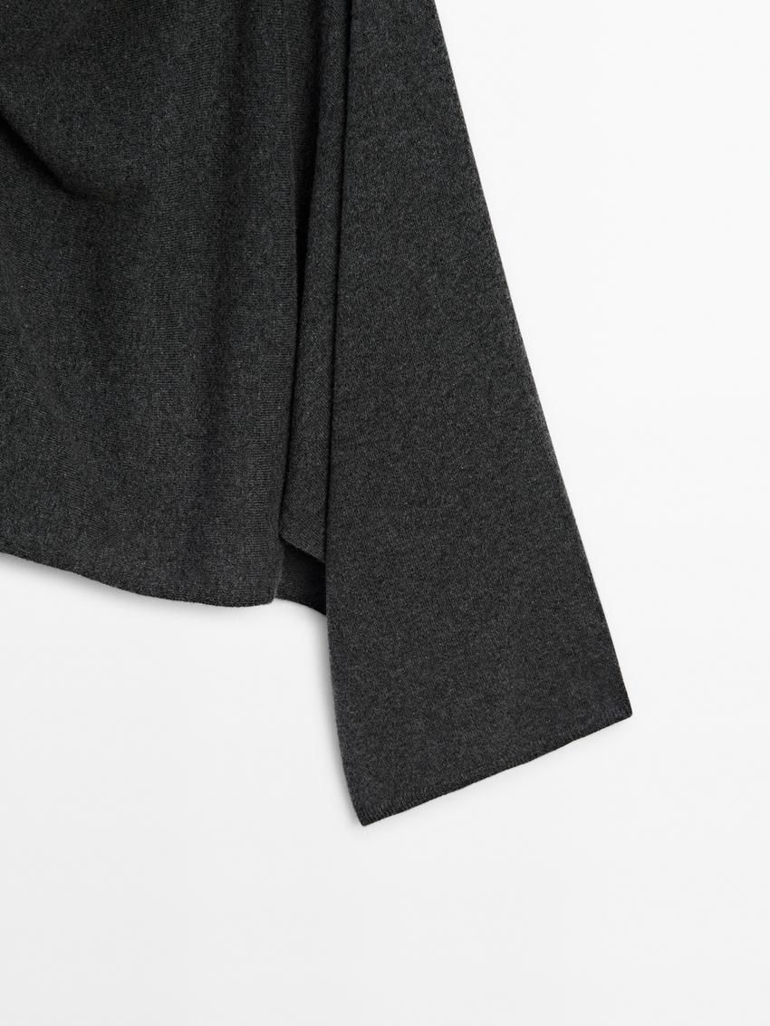 Massimo Dutti Cashmere Cape Women Sweater Dark Grey | US-IV4830162