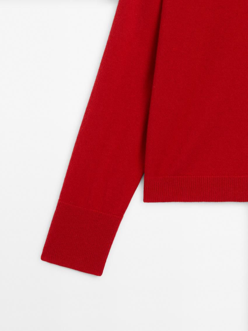 Massimo Dutti Cashmere Knit Crew Neck Women Sweater Red | US-CB5642378