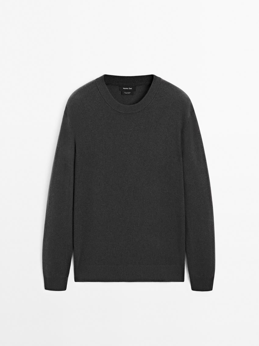 Massimo Dutti Cashmere Knitted Men Jumpers Dark Grey | US-CX8603215