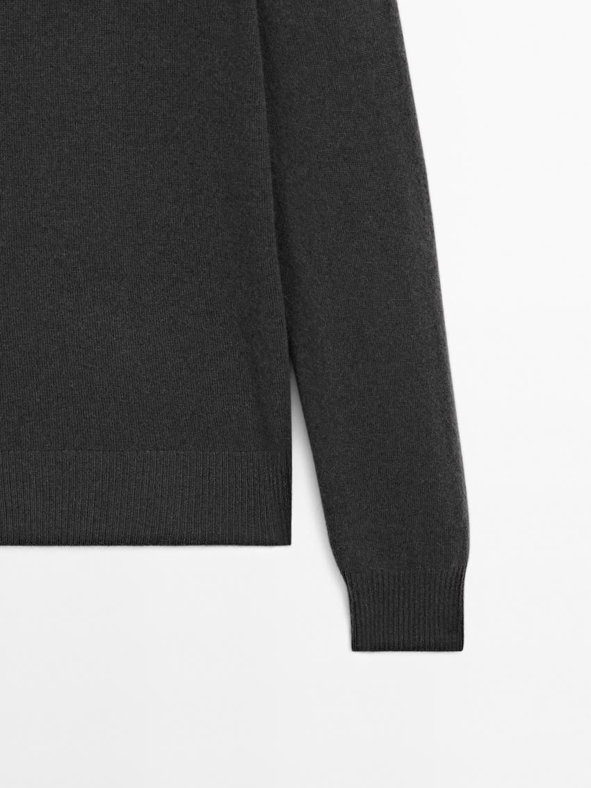 Massimo Dutti Cashmere Knitted Men Jumpers Dark Grey | US-CX8603215