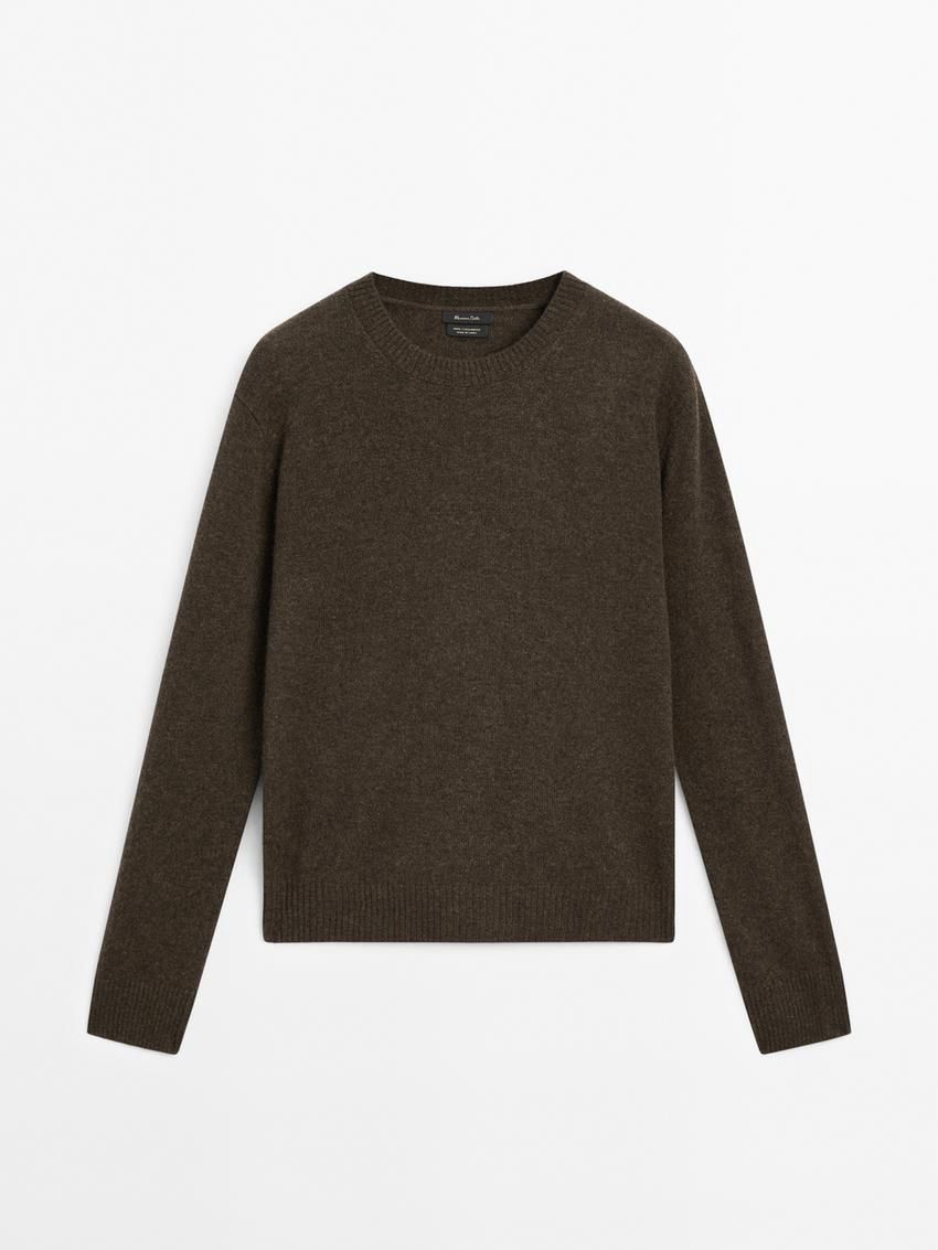 Massimo Dutti Cashmere Knitted Women Jumpers Dark Khaki | US-HX8036251