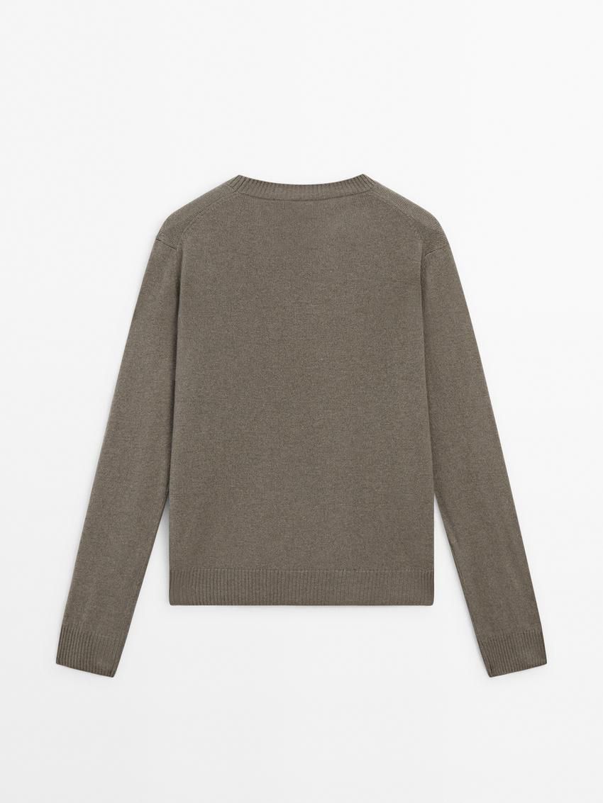Massimo Dutti Cashmere Knitted Women Jumpers Khaki | US-RX3814629