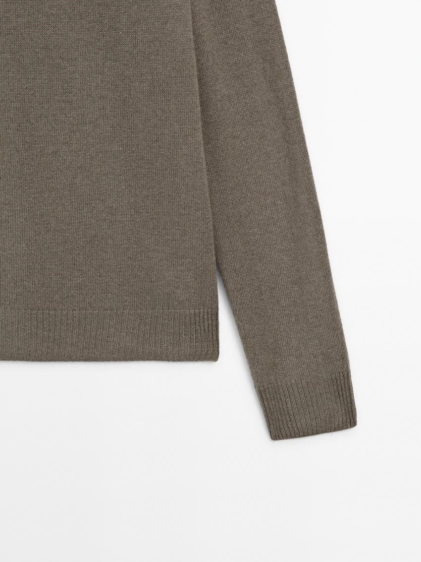 Massimo Dutti Cashmere Knitted Women Jumpers Khaki | US-RX3814629