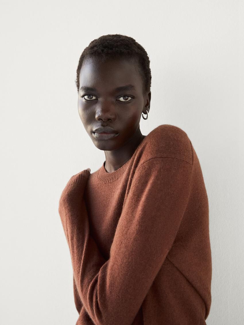 Massimo Dutti Cashmere Knitted Women Jumpers Orange Brown | US-AE3984725