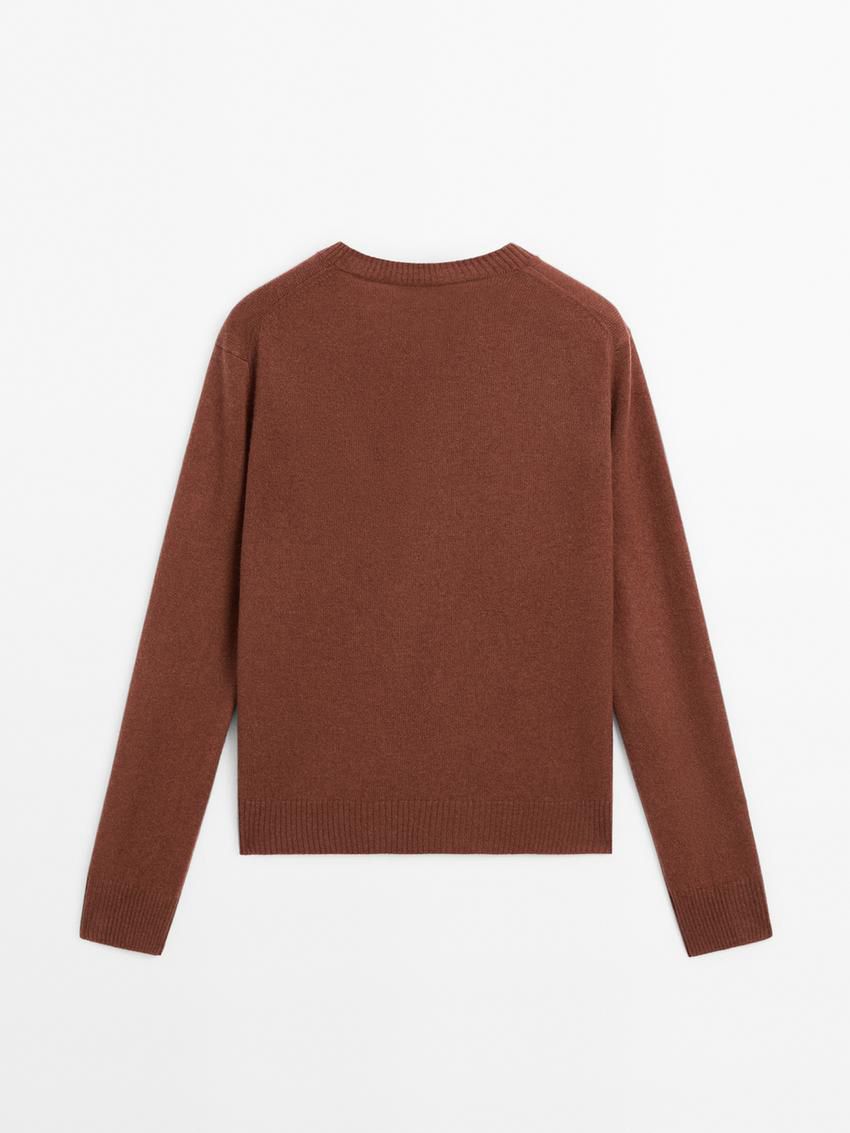 Massimo Dutti Cashmere Knitted Women Jumpers Orange Brown | US-AE3984725