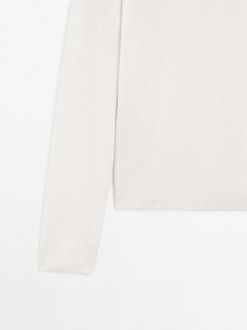 Massimo Dutti Cashmere Knitted Women Jumpers Cream | US-SX7612094