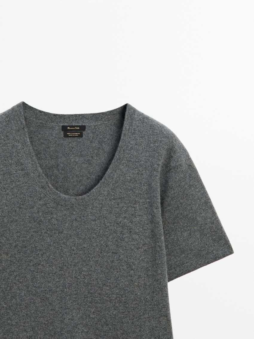 Massimo Dutti Cashmere With Flecked Detail Women Sweater Grey | US-AK7496812