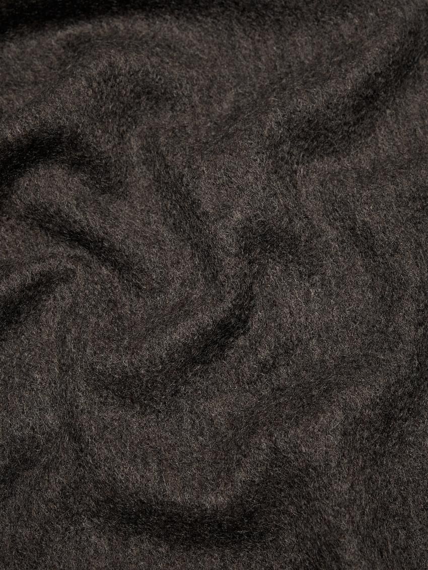 Massimo Dutti Cashmere With Fringing Women Scarf Dark Brown | US-WG0674381