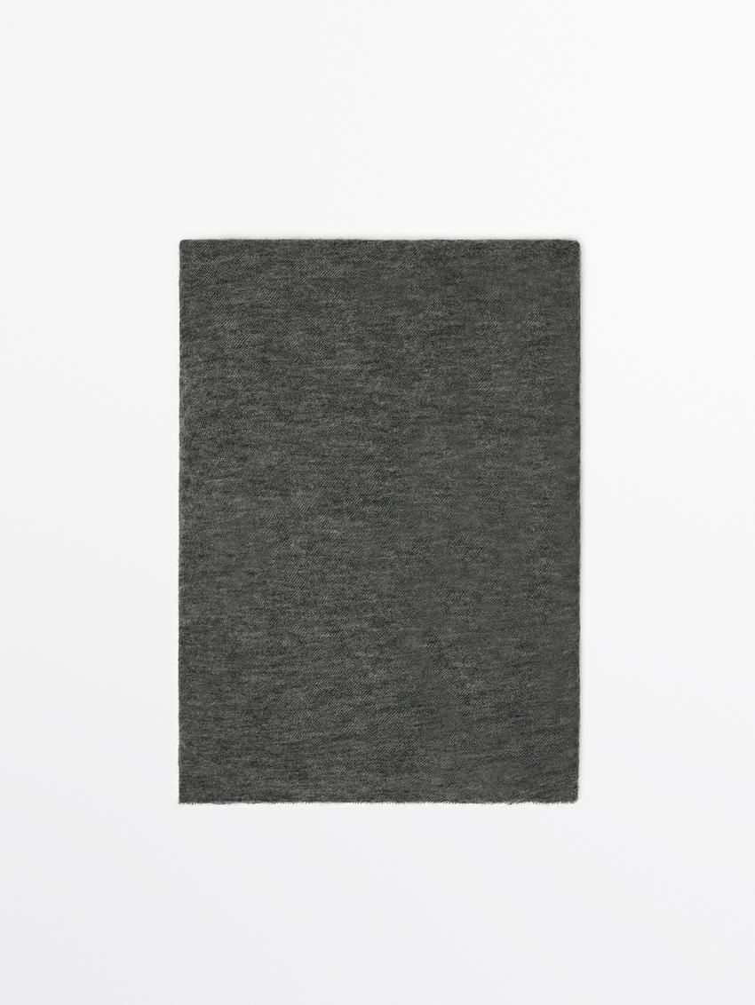 Massimo Dutti Cashmere With Melange Detail Women Scarf Grey | US-AZ3746028