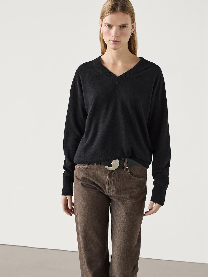 Massimo Dutti Cashmere Women Jumpers Black | US-PA8374601