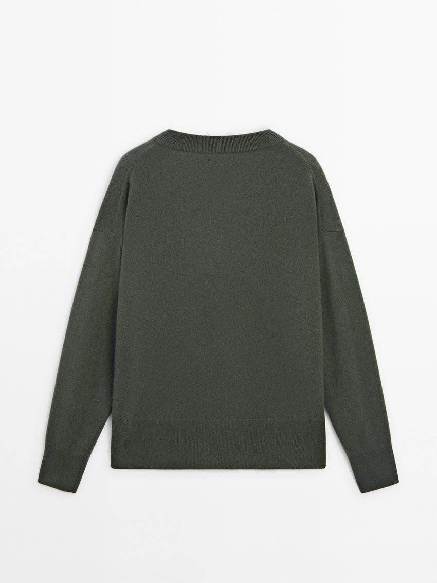 Massimo Dutti Cashmere Women Jumpers Dark Green | US-UA4752398