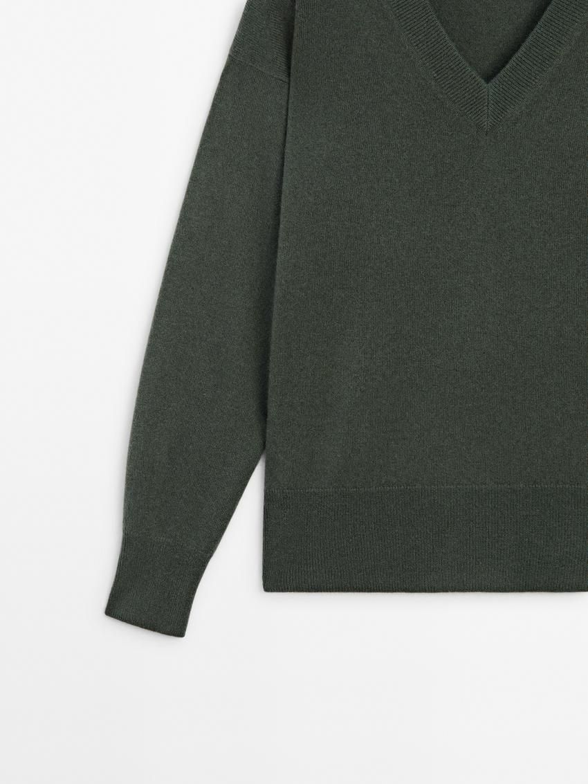 Massimo Dutti Cashmere Women Jumpers Dark Green | US-UA4752398