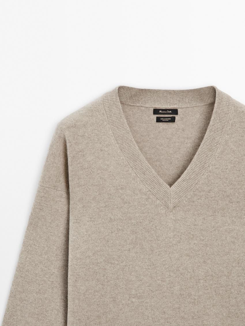 Massimo Dutti Cashmere Women Jumpers Khaki | US-KL5768109