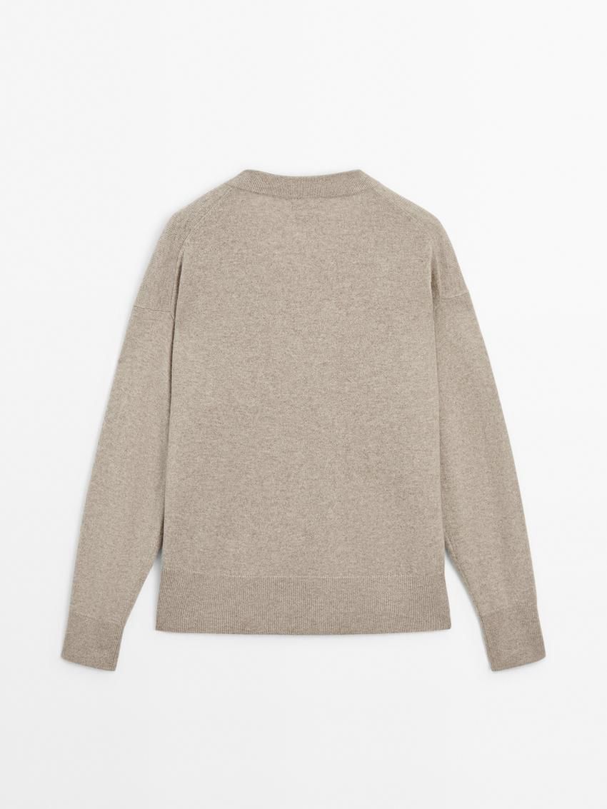 Massimo Dutti Cashmere Women Jumpers Khaki | US-KL5768109