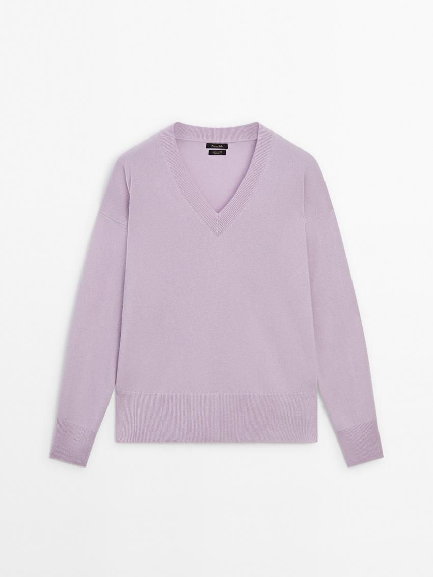 Massimo Dutti Cashmere Women Jumpers Light Purple | US-VG2471635