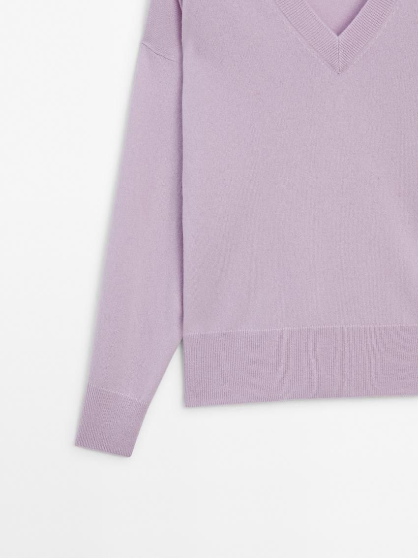 Massimo Dutti Cashmere Women Jumpers Light Purple | US-VG2471635