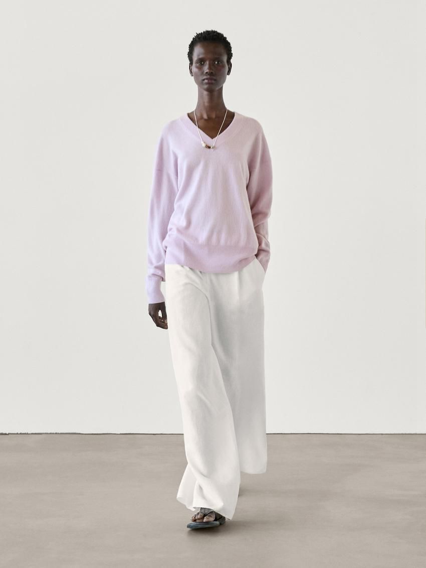 Massimo Dutti Cashmere Women Jumpers Light Purple | US-VG2471635