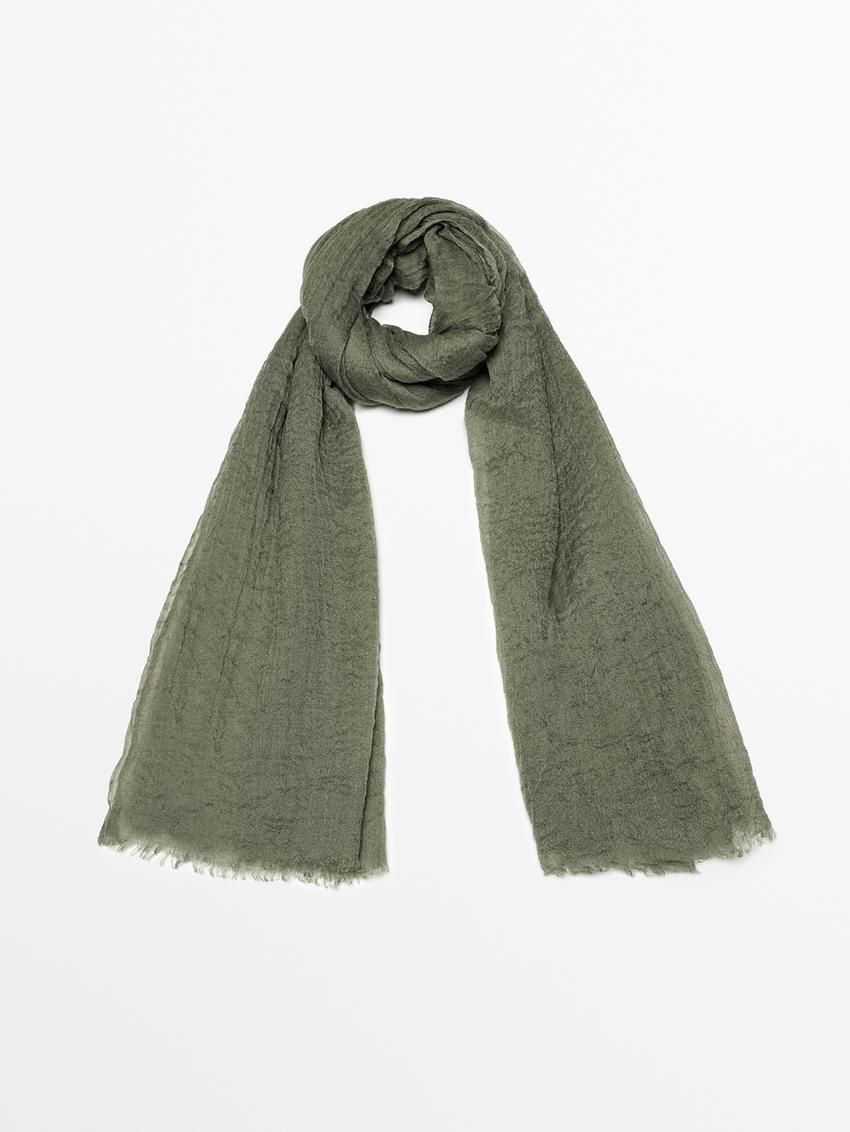 Massimo Dutti Cashmere Women Scarf Green | US-UQ7934680