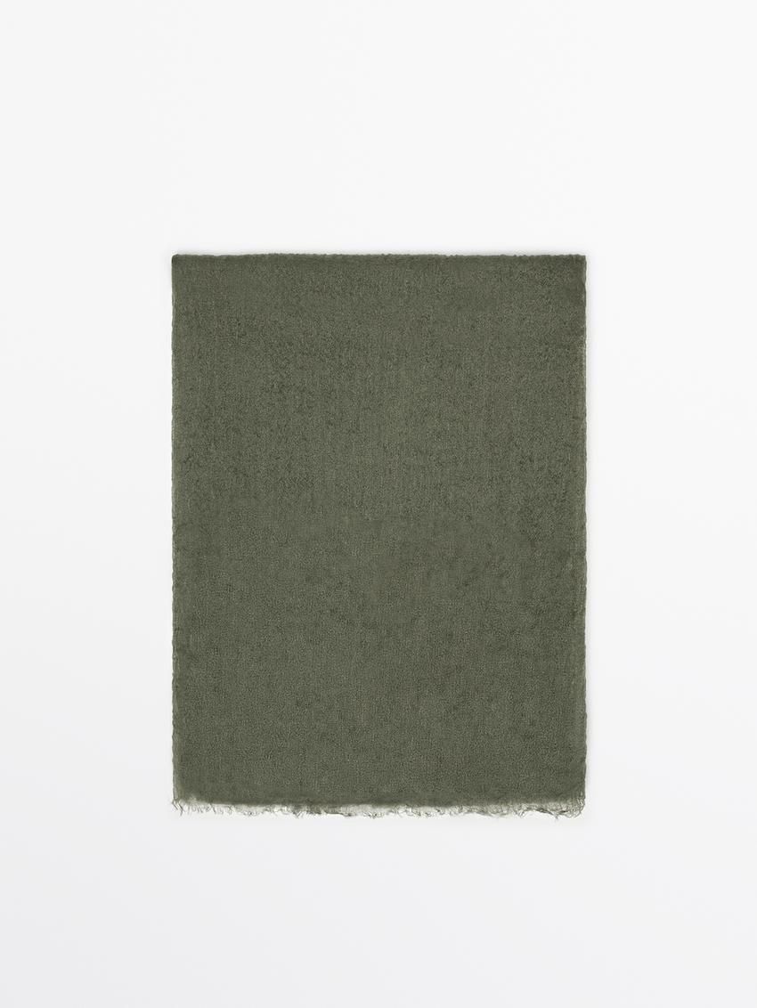 Massimo Dutti Cashmere Women Scarf Green | US-UQ7934680