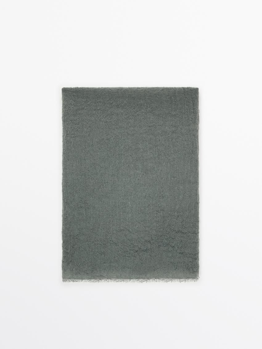 Massimo Dutti Cashmere Women Scarf Grey | US-UJ4135968