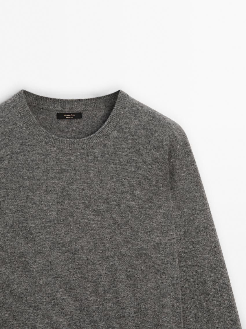 Massimo Dutti Cashmere Wool Crew Neck Women Jumpers Grey | US-BW7423159