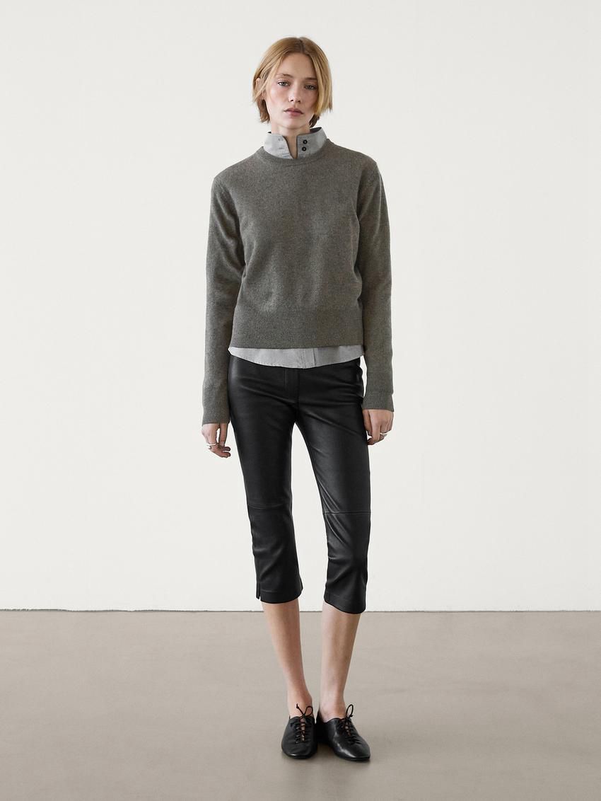Massimo Dutti Cashmere Wool Crew Neck Women Jumpers Grey | US-BW7423159